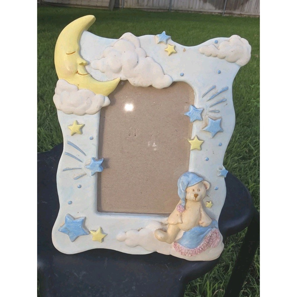 Baby Blessings Photo Frame Bedtime Bear (Blue)
